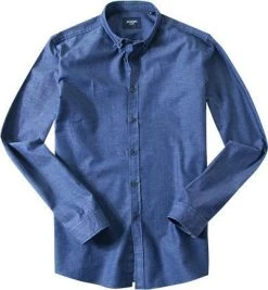 JOOP! Hemd JJSH-06Haye-W 30001320/401 Oxford, Denim meliert, Dunkelblau