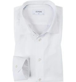 ETON Slim Fit Kent 2567/79511/00 Hemd, Popeline, Weiß