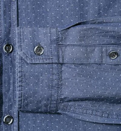 JOOP! Hemd JJSH-06Haye-W 30001316/420 Baumwolle, Jeansblau gemustert, Blau 3 JOOP! Hemd JJSH-06Haye-W 30001316/420 Baumwolle, Jeansblau gemustert, Blau – Bild 3