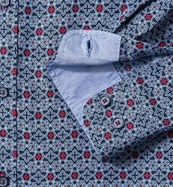 OLYMP Hemd Level Five Casual Body Fit 3061/64/18 Twill, Marine gemustert, Marine -hemdenverkauf 251505 norm3