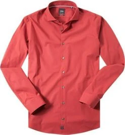 Strellson Hemd Adrian 30001383/222 Extra Slim, Popeline, Ziegelrot, Rost