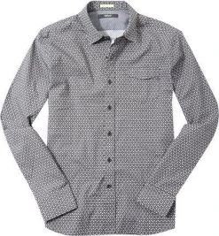 Replay Hemd M4913/71088/010 Regular Fit, Baumwolle, Schwarz gemustert, Schwarz