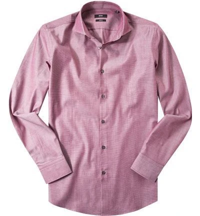 HUGO BOSS Hemd Jason 50322542/611 Slim Fit, Baumwolle, Bordeaux-weiß meliert, Medium red 1 HUGO BOSS Hemd Jason 50322542/611 Slim Fit, Baumwolle, Bordeaux-weiß meliert, Medium red