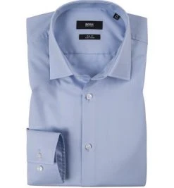 BOSS Hemd Jenno 50327693/450 Slim Fit, Popeline, Hellblau