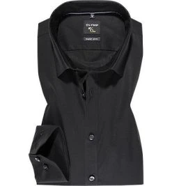 OLYMP Hemd No. Six Super Slim 0467/64/68 Super Slim Fit, Popeline, Schwarz