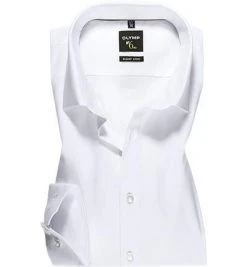 OLYMP Hemd No. Six Super Slim EL 0466/69/00 Super Slim Fit, Popeline, Extra langer Arm, Weiß