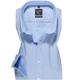 OLYMP Hemd No. Six Super Slim 0466/64/10 Super Slim Fit, Popeline, Hellblau