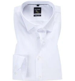 OLYMP Hemd No. Six Super Slim 0466/64/00 Super Slim Fit, Popeline, Weiß