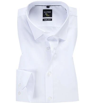 OLYMP Hemd No. Six Super Slim 0466/64/00 Super Slim Fit, Popeline, Weiß 1 OLYMP Hemd No. Six Super Slim 0466/64/00 Super Slim Fit, Popeline, Weiß