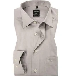 OLYMP Hemd Luxor Modern Fit 0304/64/63 Baumwolle, Silbergrau