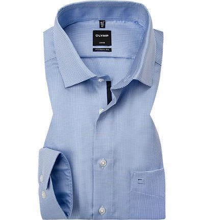 OLYMP Hemd Luxor Modern Fit 0424/64/11 Baumwolle, Bleu gemustert, Bleu 1 OLYMP Hemd Luxor Modern Fit 0424/64/11 Baumwolle, Bleu gemustert, Bleu