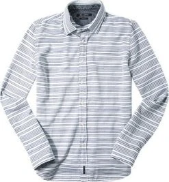 Marc O'Polo Hemd 720/1017/42064/Z10 Shaped Fit, Baumwolle, Blau-weiß-gestreift, Combo