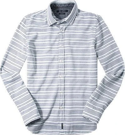 Marc O'Polo Hemd 720/1017/42064/Z10 Shaped Fit, Baumwolle, Blau-weiß-gestreift, Combo 1 Marc O'Polo Hemd 720/1017/42064/Z10 Shaped Fit, Baumwolle, Blau-weiß-gestreift, Combo
