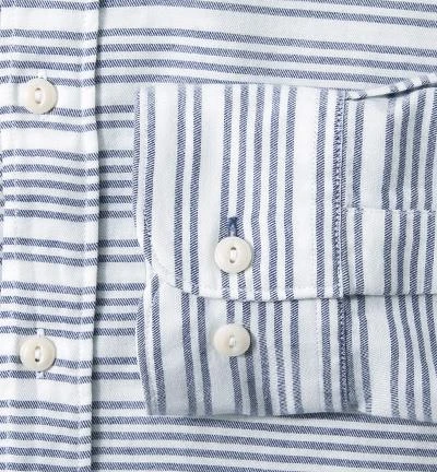 Marc O'Polo Hemd 720/1017/42064/Z10 Shaped Fit, Baumwolle, Blau-weiß-gestreift, Combo 3 Marc O'Polo Hemd 720/1017/42064/Z10 Shaped Fit, Baumwolle, Blau-weiß-gestreift, Combo – Bild 3