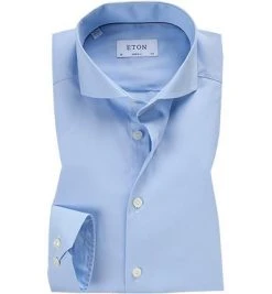 ETON Super Slim Fit Hai 2567/73811/21 Hemd, Popeline, Hellblau, Blau