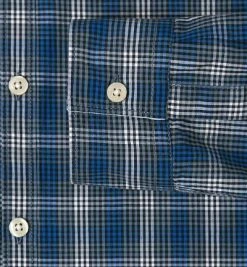 Strellson Hemd Seamus-W 30003334/440 Slim Fit, Baumwolle, Blau kariert, Blau -hemdenverkauf 258765 norm3