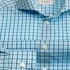 ETON Slim Fit Hai 3262/73511/23 Hemd, Twill, Dunkelblau-türkis kariert, Blau