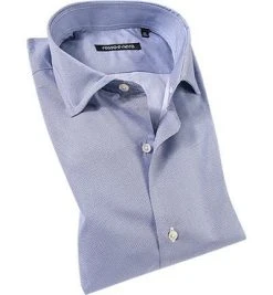 rosso e nero Hemd Essence Line 50/B111/blue-white Slim Fit, Baumwolle, Bleu-weiß gemustert