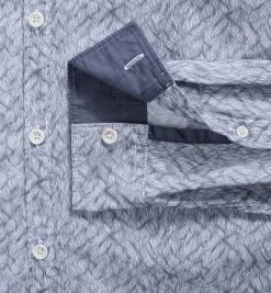 Strellson Hemd Sidney-W 30004210/410 Slim Fit, Popeline, Navy-weiß gemustert, Blau -hemdenverkauf 259995 norm3