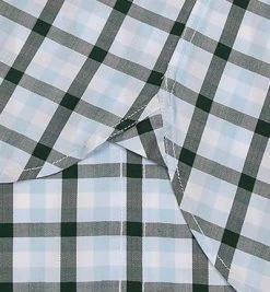 Fred Perry Hemd B.D. M1583/520 Kurzarmhemd, Baumwolle, Hellblau-grün kariert, Glacier -hemdenverkauf 261335 norm3