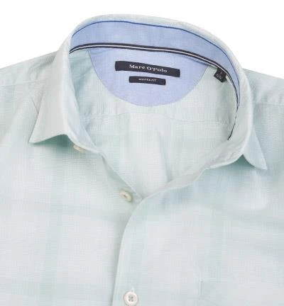 Marc O'Polo Hemd 723/7251/41018/A48 Kurzarmhemd, Shaped Fit, Popeline, Mintgrün-weiß kariert, Green 2 Marc O'Polo Hemd 723/7251/41018/A48 Kurzarmhemd, Shaped Fit, Popeline, Mintgrün-weiß kariert, Green – Bild 2
