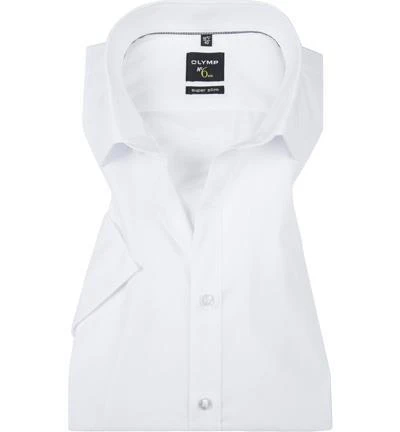 OLYMP Hemd No. Six Super Slim 0466/12/00 Kurzarmhemd, Super Slim Fit, Baumwoll-Stretch, Weiß 1 OLYMP Hemd No. Six Super Slim 0466/12/00 Kurzarmhemd, Super Slim Fit, Baumwoll-Stretch, Weiß
