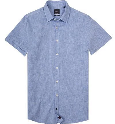 Strellson Hemd Rider-1-2-W 30004283/456 Kurzarmhemd, Modern Fit, Baumwolle-Leinen, Blau meliert, Blau 1 Strellson Hemd Rider-1-2-W 30004283/456 Kurzarmhemd, Modern Fit, Baumwolle-Leinen, Blau meliert, Blau