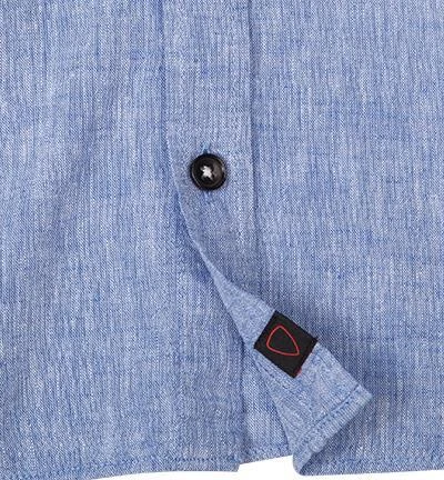 Strellson Hemd Rider-1-2-W 30004283/456 Kurzarmhemd, Modern Fit, Baumwolle-Leinen, Blau meliert, Blau 3 Strellson Hemd Rider-1-2-W 30004283/456 Kurzarmhemd, Modern Fit, Baumwolle-Leinen, Blau meliert, Blau – Bild 3