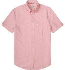 Ben Sherman Hemd B.D. MA13606/chalk pink Kurzarmhemd, Oxford, Rosa-weiß meliert