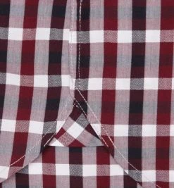 Fred Perry Hemd B.D. M1583/D60 Kurzarmhemd, Baumwolle, Rot-schwarz kariert, Rosewood -hemdenverkauf 265328 norm3