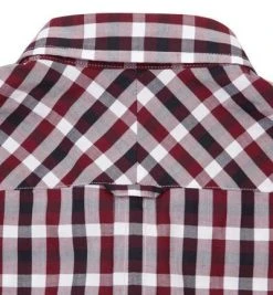 Fred Perry Hemd B.D. M1583/D60 Kurzarmhemd, Baumwolle, Rot-schwarz kariert, Rosewood -hemdenverkauf 265328 norm4