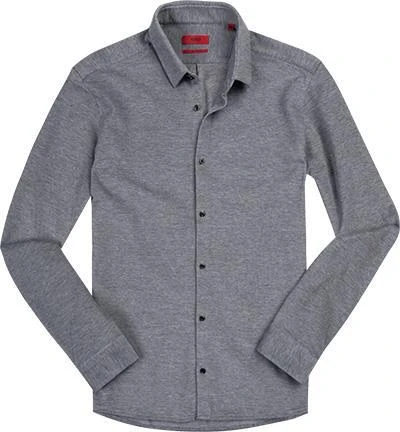 HUGO Hemd Ero3 50330568/413 Extra Slim Fit, Piquè, Schwarz gemustert, Night blue 1 HUGO Hemd Ero3 50330568/413 Extra Slim Fit, Piquè, Schwarz gemustert, Night blue