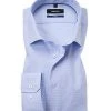 Seidensticker Tailored Kent 246680/12 Hemd, Tailored Fit, Popeline, Bleu-weiß kariert, Hellblau