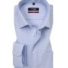 Seidensticker Modern Kent 112820/12 Hemd, Modern Fit, Popeline, Blau-weiß kariert, Hellblau
