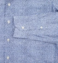 RENÉ LEZARD Hemd 72/07/X623W/4434/575 Shaped Fit, Popeline, Marine gemustert, Navy blue -hemdenverkauf 265786 norm3