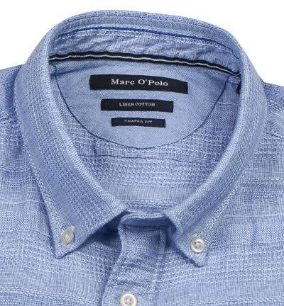 Marc O'Polo Hemd 724/7303/42300/O88 Shaped Fit, Baumwolle-Leinen, Hellblau gemustert, Blue 2 Marc O'Polo Hemd 724/7303/42300/O88 Shaped Fit, Baumwolle-Leinen, Hellblau gemustert, Blue – Bild 2