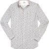 Ben Sherman Hemd Kent MA13367/A47 Regular Fit, Popeline, Weiß-blau gemustert, Bright white