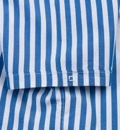 OLYMP Hemd Level Five Casual Body Fit3072/72/15 Kurzarmhemd, Popeline, Blau-weiß gestreift, Blau -hemdenverkauf 267715 norm3