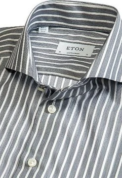ETON Contemporary Fit Hai 2627/711/27 Hemd, Twill, Rauchblau-weiß gestreift, Blau-weiß -hemdenverkauf 268277 norm3