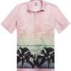 Signum Modern Fit Kent 172515199/632 Kurzarmhemd, Baumwolle, Multicolor gemustert, Rosé