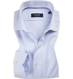 OLYMP Signature OLYMP Hemd Signature 8581/84/10 Tailored Fit, Baumwolle, Blau, Hellblau