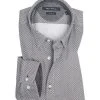 Marc O'Polo Hemd 728/7338/42158/P79 Shaped Fit, Baumwolle, Schwarz gemustert, Black