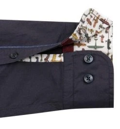 Lucky de Luca Hemd Santo 41545/4 Popeline, Dunkelblau, Dark grey -hemdenverkauf 273274 norm4