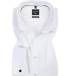 OLYMP Hemd No. Six Super Slim 0420/65/00 Super Slim Fit, Popeline, Weiß
