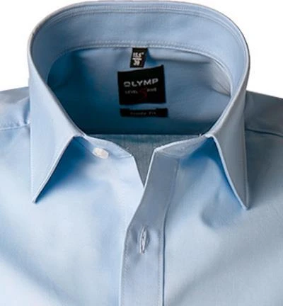 OLYMP Hemd Level Five Body Fit 6090/12/10 Kurzarmhemd, Popeline, Bleu, Hellblau 3 OLYMP Hemd Level Five Body Fit 6090/12/10 Kurzarmhemd, Popeline, Bleu, Hellblau – Bild 3
