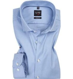 OLYMP Hemd Level Five Body Fit 0566/64/11 Baumwolle, Bleu gestreift, Bleu