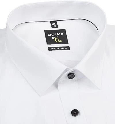 OLYMP Hemd No. Six Super Slim 0438/65/00 Super Slim Fit, Popeline, Weiß 2 OLYMP Hemd No. Six Super Slim 0438/65/00 Super Slim Fit, Popeline, Weiß – Bild 2