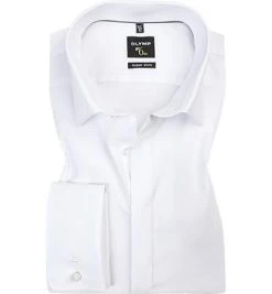 OLYMP Hemd No. Six Super Slim 0491/65/00 Super Slim Fit, Popeline, Weiß