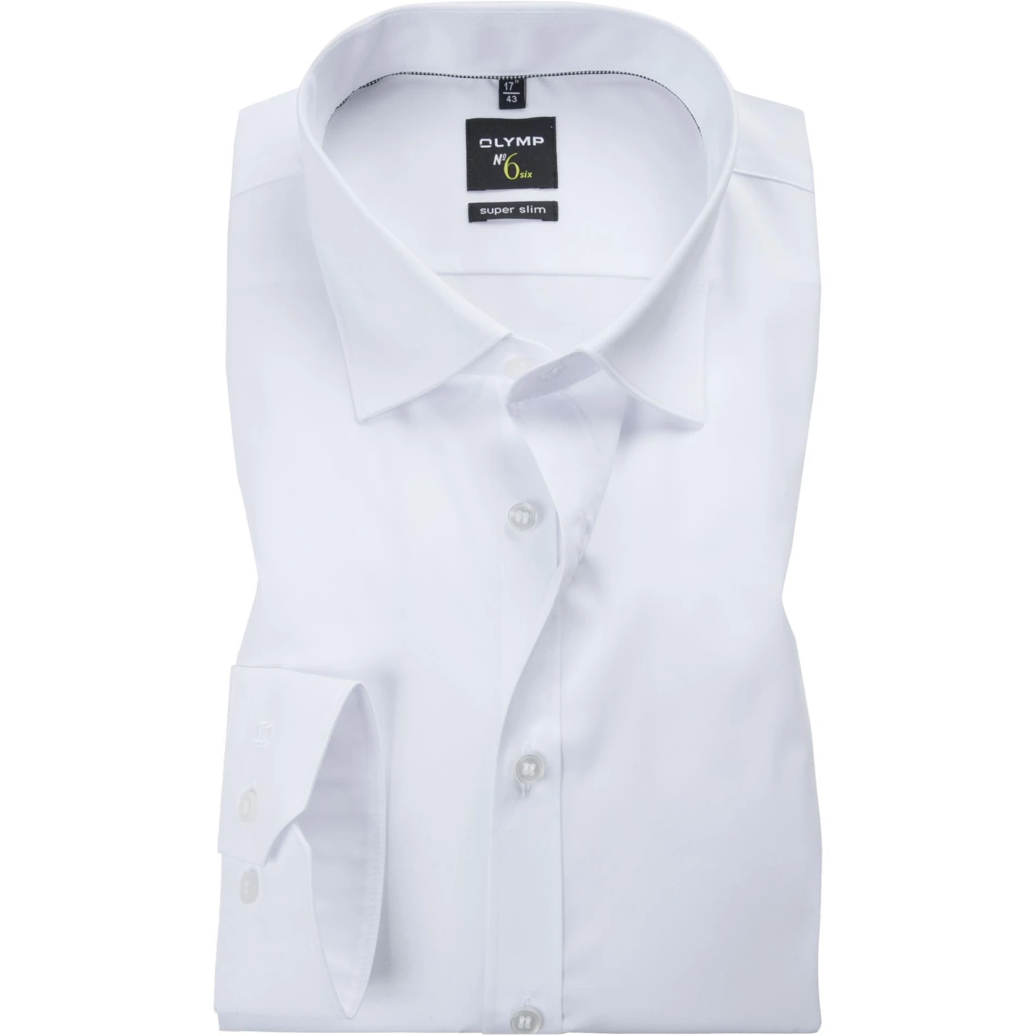 OLYMP Hemd No. Six Super Slim 0436/64/00 Super Slim Fit, Popeline, Weiß 1 OLYMP Hemd No. Six Super Slim 0436/64/00 Super Slim Fit, Popeline, Weiß