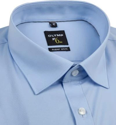 OLYMP Hemd No. Six Super Slim 0436/64/10 Super Slim Fit, Popeline, Hellblau 2 OLYMP Hemd No. Six Super Slim 0436/64/10 Super Slim Fit, Popeline, Hellblau – Bild 2